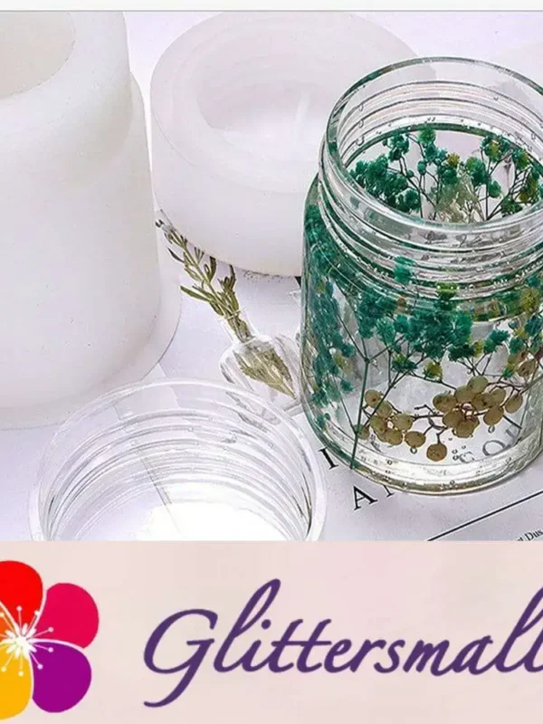 Cylinder Bottle Storage Box Resin Silicone Mold M-LYY-YZX001