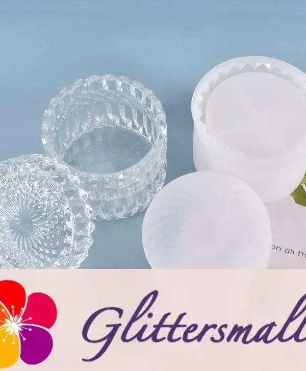 Crystal Flat Bottom Jewelry DIY Storage Box Silicone Resin Mold