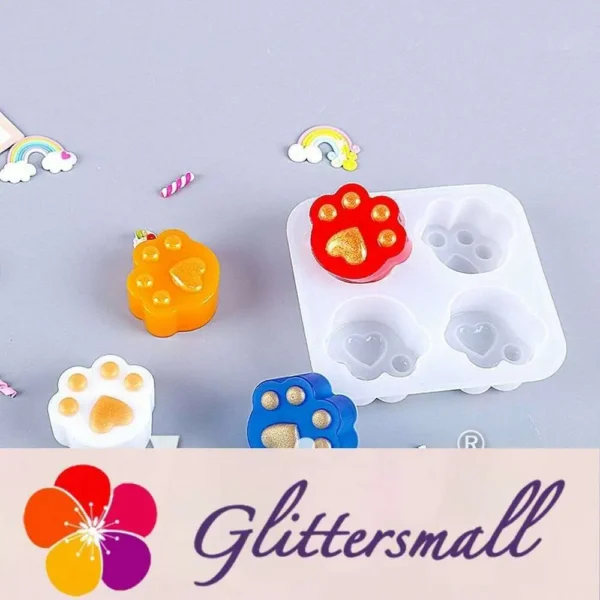 Cute Cat Paws Silicone Resin Mold 160x145mm M-DYY-CCP003