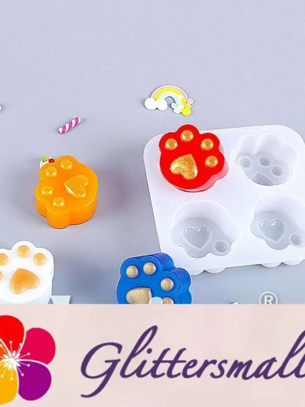 Cute Cat Paws Silicone Resin Mold 160x145mm M-DYY-CCP003