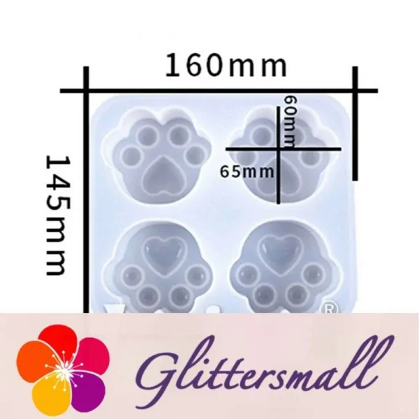 Cute Cat Paws Silicone Resin Mold 160x145mm M-DYY-CCP003