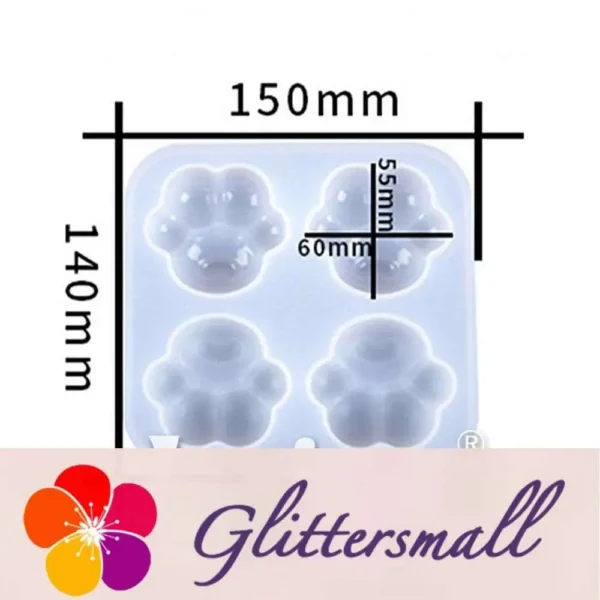Cute Cat Paws Silicone Resin Mold 150x140mm M-DYY-CCP002