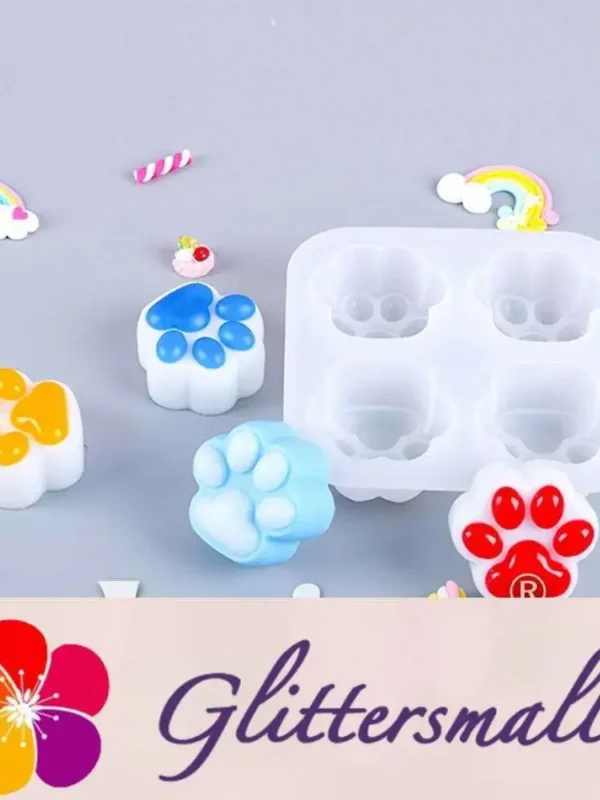 Cute Cat Paws Silicone Resin Mold 130x125mm M-DYY-CCP001