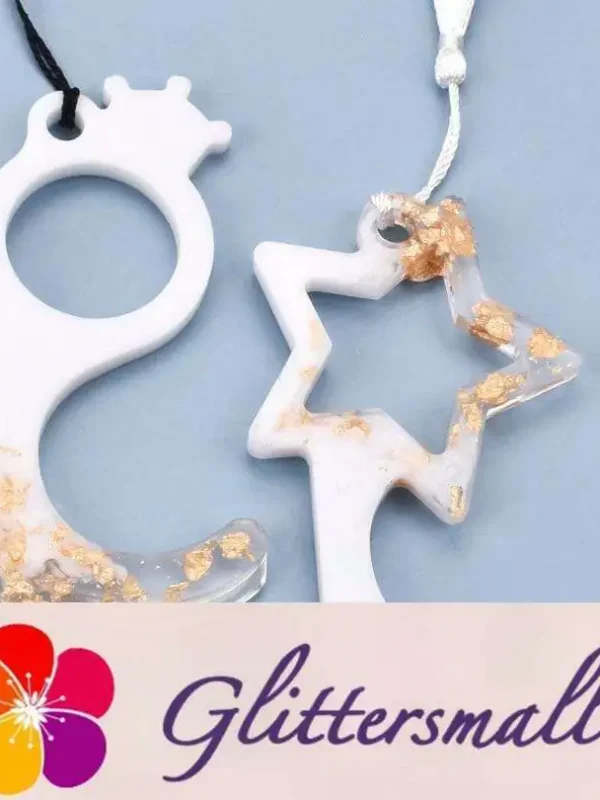 Star And Crown Silicone Chain Pendant Resin Mold M-YMR-YSK001