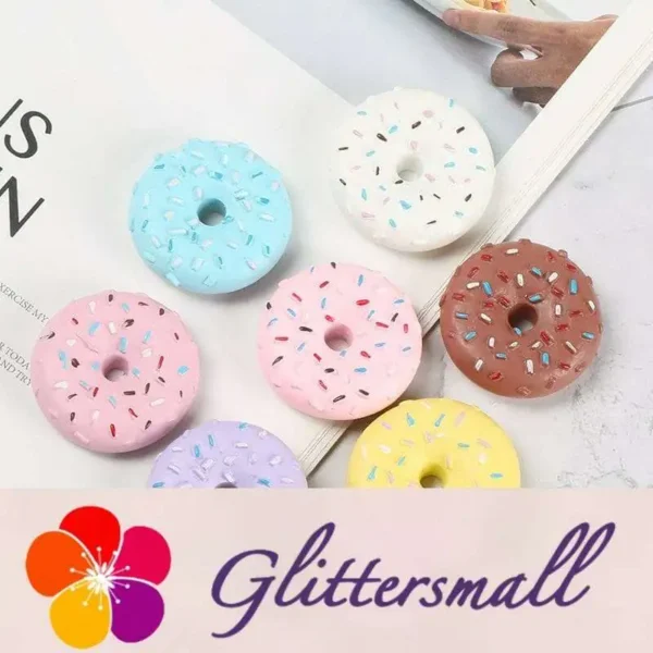 22975536503_798305464.webp Donut Playfood Mixed Resin Slime Charms Cabochons Ornament DIY Crafts