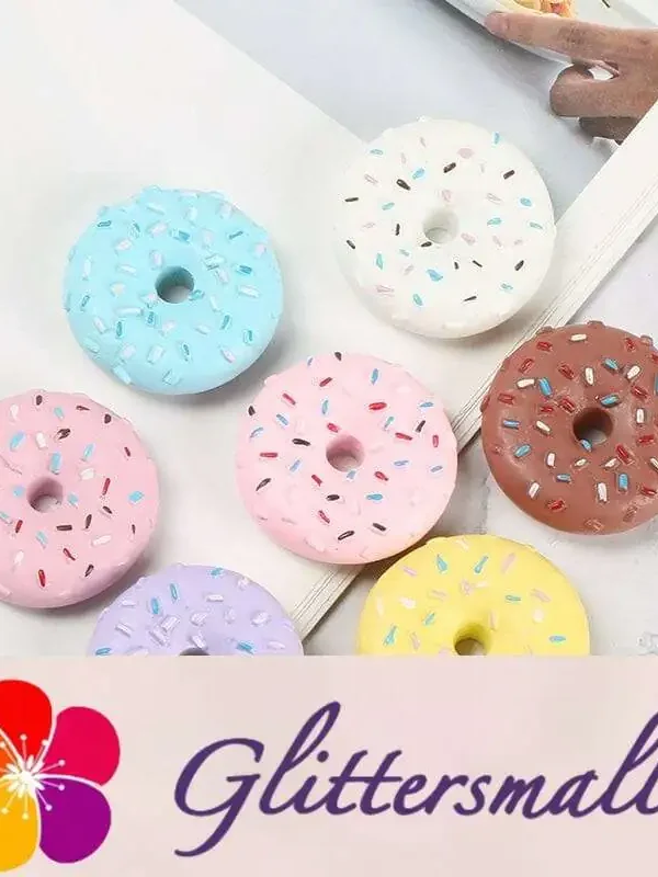 Donut Playfood Mixed Resin Slime Charms Cabochons Ornament DIY Crafts