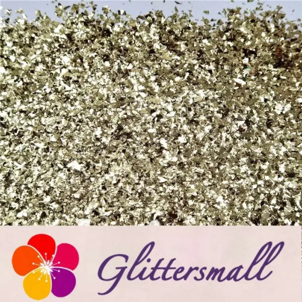 2_11acf389-2d0a-4ed0-b959-538ffb856a1c.webp Champagne Gold Cellophane Glitter Flakes Shards B0212 4x4