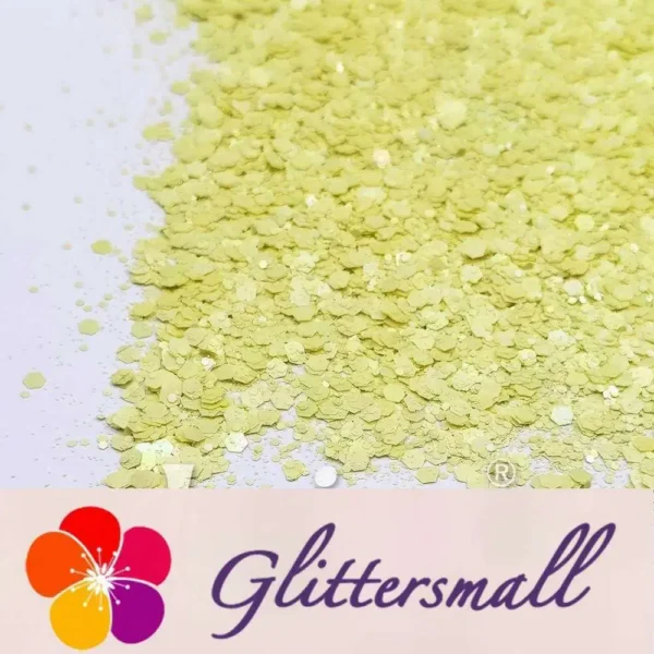 Macaron Color General Mixed Lemon Yellow Glitter FC-E8058