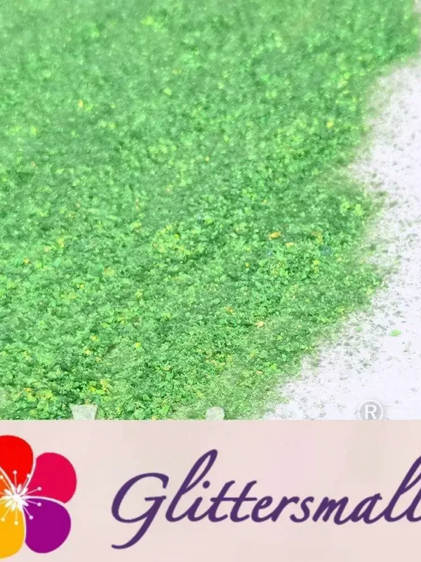 Iridescent Light Green Professional Cosmetic Cellophane Glitter Shards (Flakes) FCH13 2x2