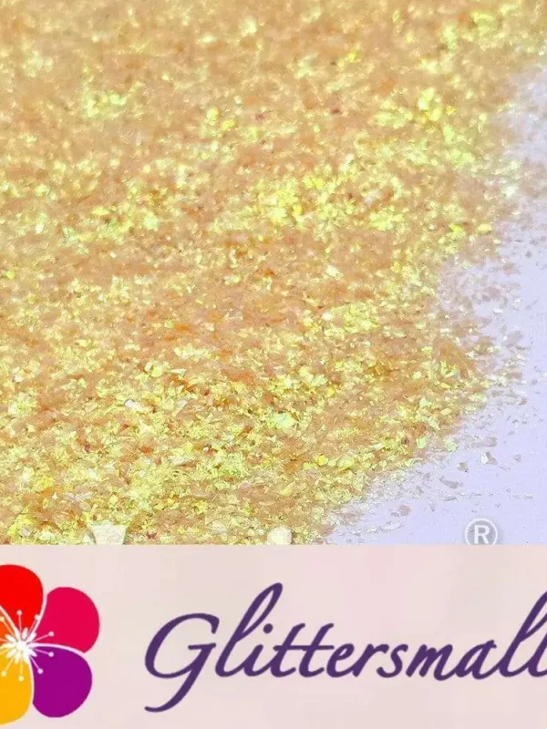 Iridescent Pale Yellow Professional Cosmetic Cellophane Glitter Shards (Flakes) FCH12 2x2