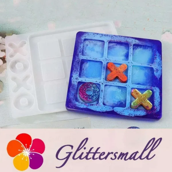 Tic-Tac-Toe DIY Board Game Epoxy Silicone Resin Mold M-QZ-JZQ001