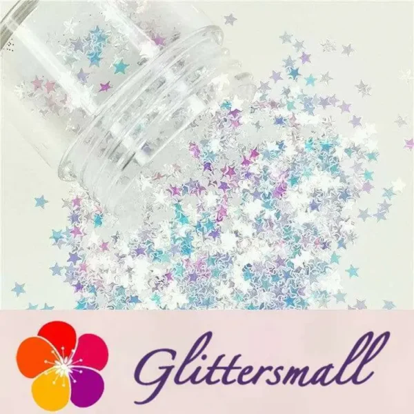 3mm.webp 3mm Stars Shapes Dream Blue Glitter C004