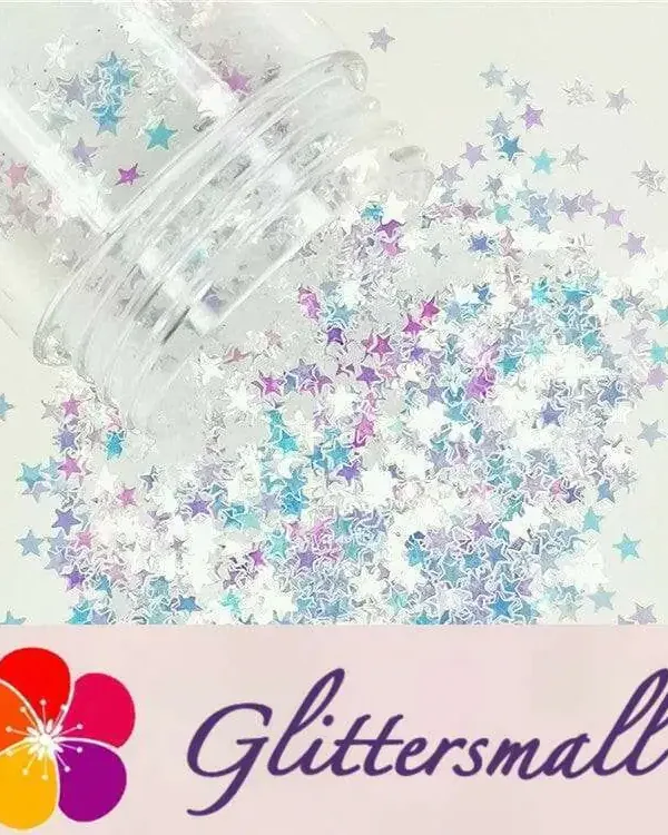 3mm.webp 3mm Stars Shapes Dream Blue Glitter C004