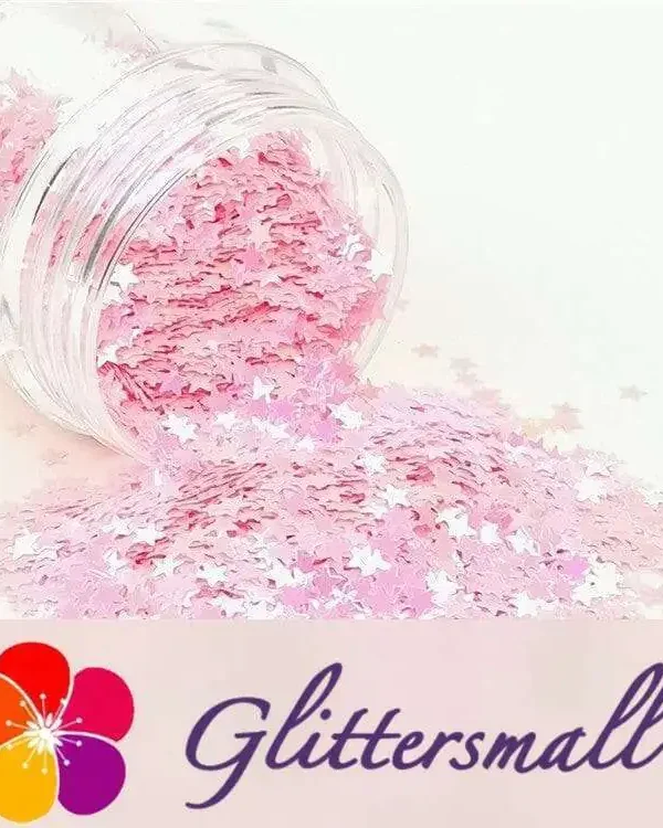 3mm_416c66db-cb42-4022-8cc6-73ced8601905.webp 3mm Star Shapes Rose Pink Glitter C018R