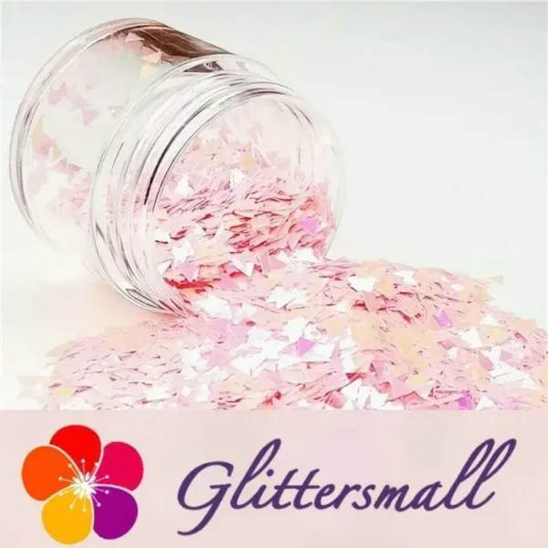 3mm Triangle Shapes Rose Pink Glitter C018R