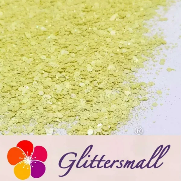 Macaron Color General Mixed Lemon Yellow Glitter FC-E8058
