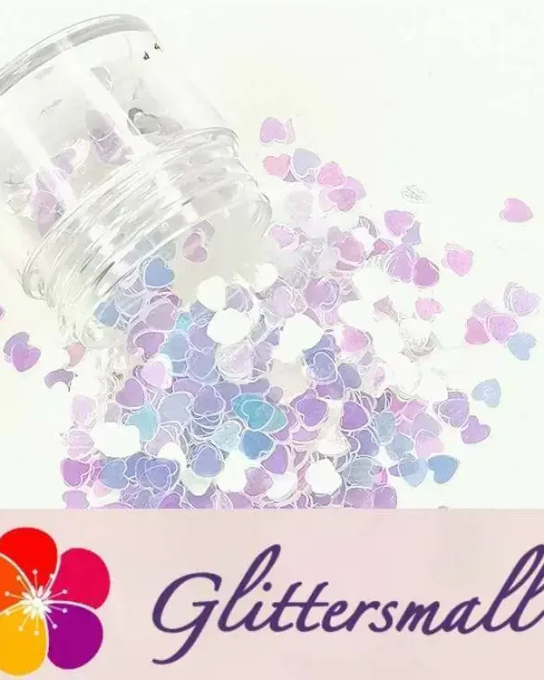 4mm_a09f190b-7e0c-4f68-9777-2911461b656a.webp 4mm Heart Shapes Dream Blue Glitter C004