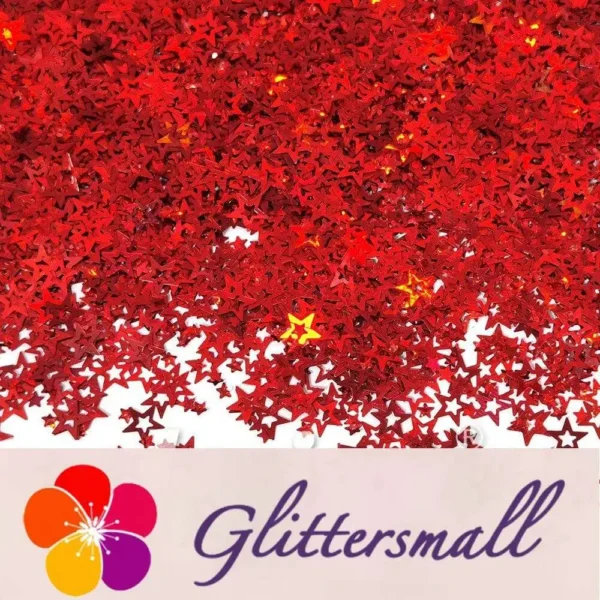 5_6138a178-71e3-4954-8746-2c11fbf18a14.webp 6mm Holographic Red Hollow Out Star Shaped Glitter LB0300