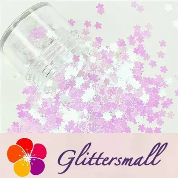 5mm_bb6c66bb-b143-46ad-8e8e-f8bf57d2a14f.webp 5mm Cherry Blossoms (Sakura) Shapes Violet Glitter C003R