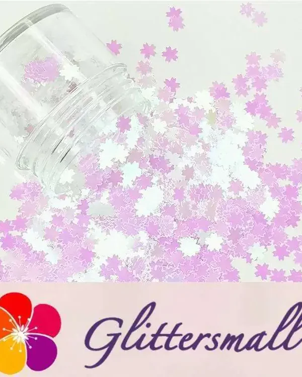 5mm Cherry Blossoms (Sakura) Shapes Violet Glitter C003R