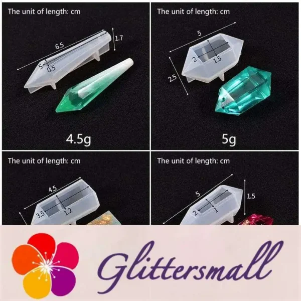 Pack of 24 Divination Crystal Pendant Resin Silicone Mold