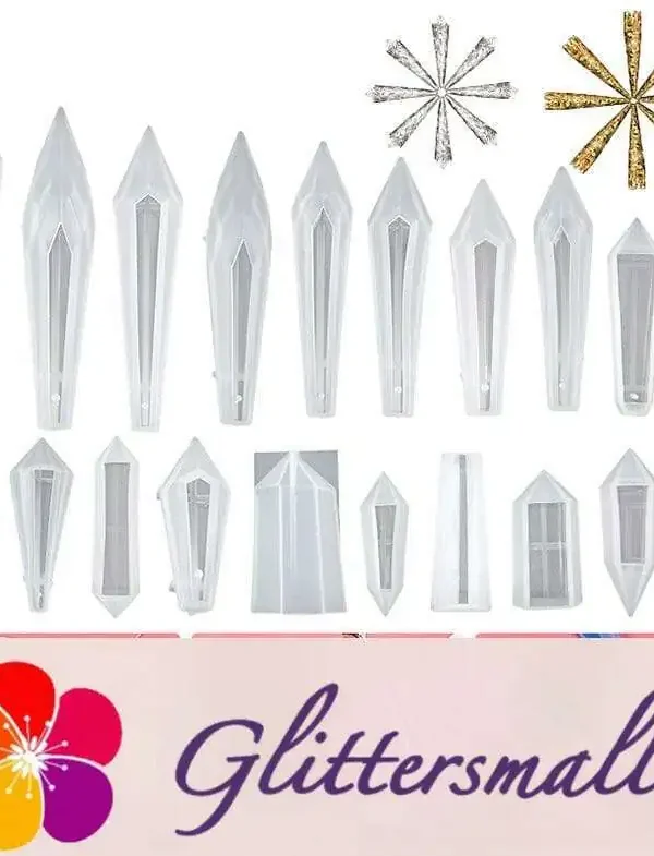 Pack of 24 Divination Crystal Pendant Resin Silicone Mold