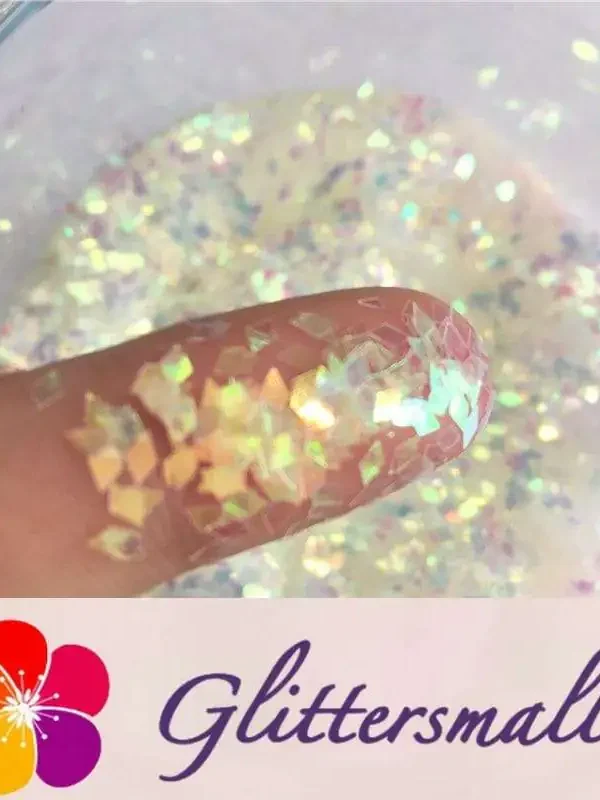 2mm Rhombic shaped translucent iridescent glitter C004