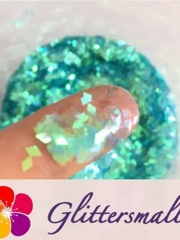 2mm Rhombic shaped translucent iridescent glitter C007