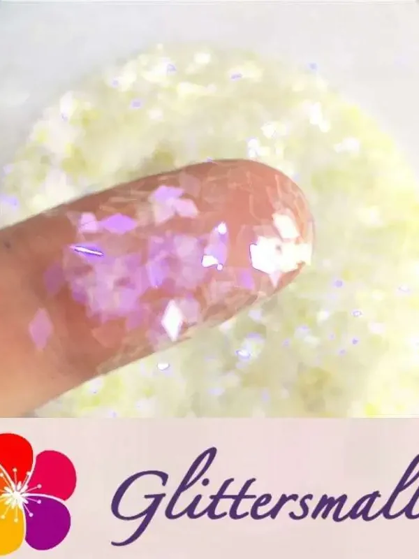 2mm Rhombic shaped translucent iridescent glitter C014