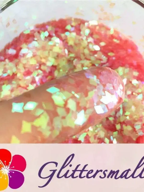 2mm Rhombic shaped translucent iridescent glitter C017