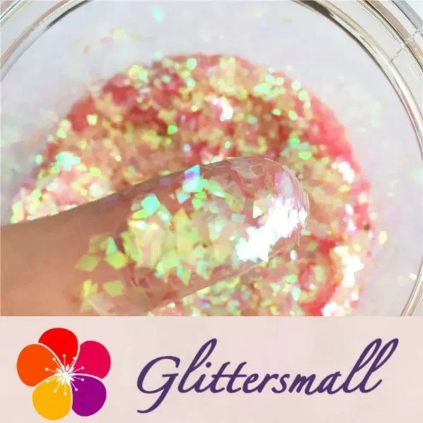 C18.webp 2mm Rhombic shaped translucent iridescent glitter C018