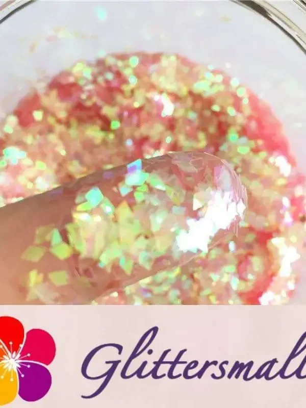 2mm Rhombic shaped translucent iridescent glitter C018