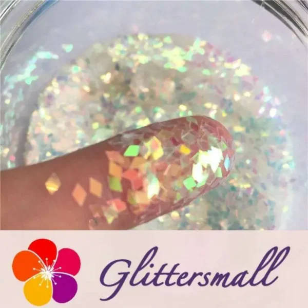 C21.webp 2mm Rhombic shaped translucent iridescent glitter C021