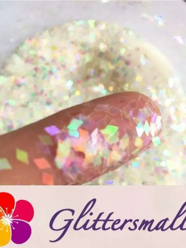 2mm Rhombic shaped translucent iridescent glitter C022