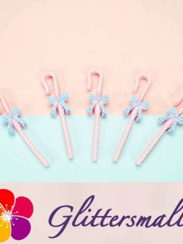 Candy Cane Slime Charms Cabochons Jewelry Resin Ornament Accessories