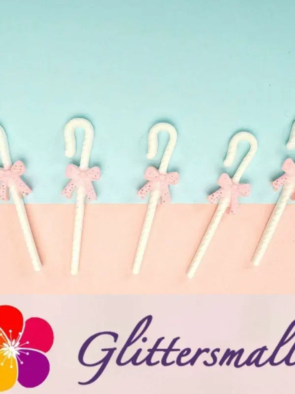 Candy Cane Slime Charms Cabochons Jewelry Resin Ornament Accessories