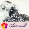 3mm Moon Shapes Silver Glitter B0100