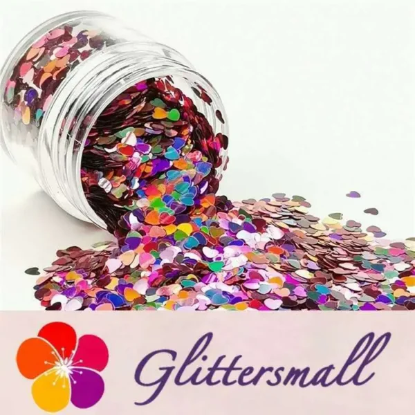 IMG_20190408_222707_568db3c4-f89b-46ce-93ae-61c86fd03b22.webp 3mm Heart Shapes Laser Hazy Pink Glitter LB0911