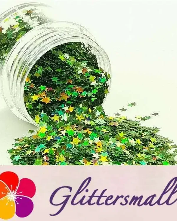 IMG_20190409_134254.webp 3mm Star Shapes Laser Green Glitter LB0601