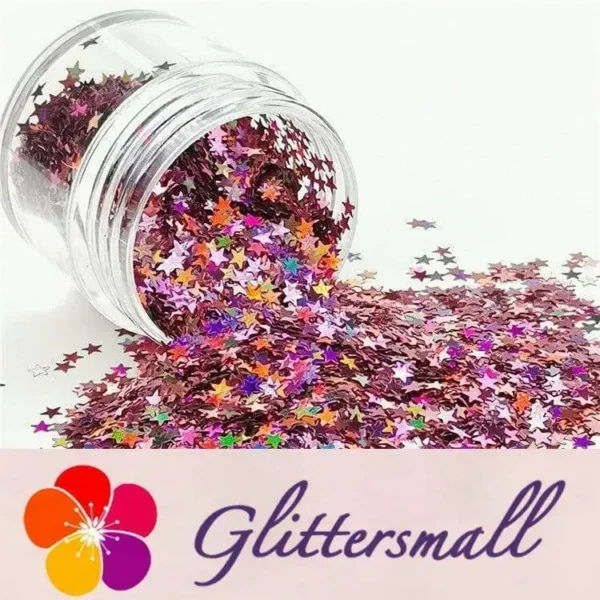 IMG_20190409_140918.webp 3mm Star Shapes Laser Hazy Pink Glitter LB0911