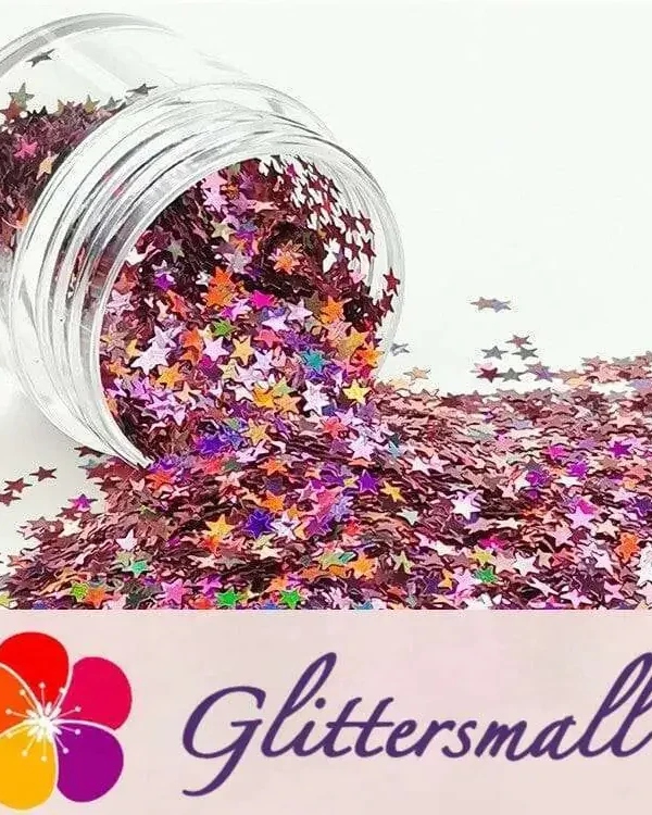 IMG_20190409_140918.webp 3mm Star Shapes Laser Hazy Pink Glitter LB0911