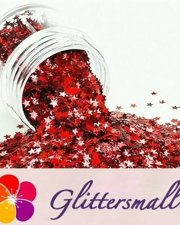 IMG_20190409_141300.webp 3mm Star Shapes Laser Red Glitter LB0300