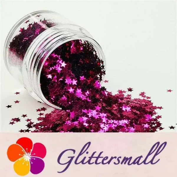 IMG_20190409_144115.webp 3mm Star Shapes Rose Red Glitter B0912