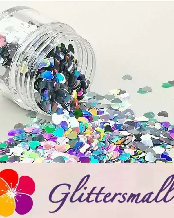 IMG_20190409_213212_b35e339d-4ce2-44b3-9851-9a4d2ebbdae7.webp 4mm Heart Shapes Laser Silver Glitter LB0100