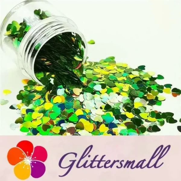 IMG_20190409_215950_bcb60cb6-aff0-48bc-8104-420e6cc16ca1.webp 4mm Heart Shapes Laser Green Glitter LB0601
