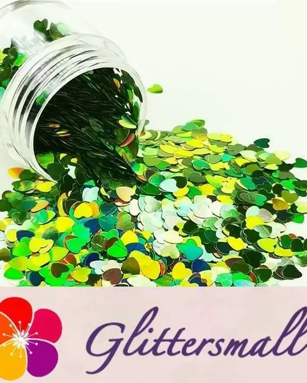 IMG_20190409_215950_bcb60cb6-aff0-48bc-8104-420e6cc16ca1.webp 4mm Heart Shapes Laser Green Glitter LB0601