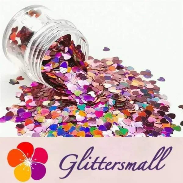 IMG_20190409_220514_928944dd-9274-4de3-92f4-fea77d081e17.webp 4mm Heart Shapes Laser Hazy Pink Glitter LB0911