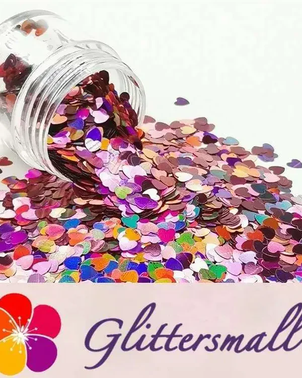 IMG_20190409_220514_928944dd-9274-4de3-92f4-fea77d081e17.webp 4mm Heart Shapes Laser Hazy Pink Glitter LB0911