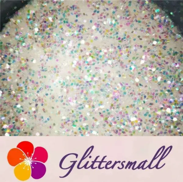 1mm Hexagon Shapes Rainbow Glitter C022