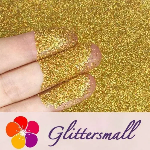 0.2mm Hexagon Shapes Laser Red Gold Glitter LB0200